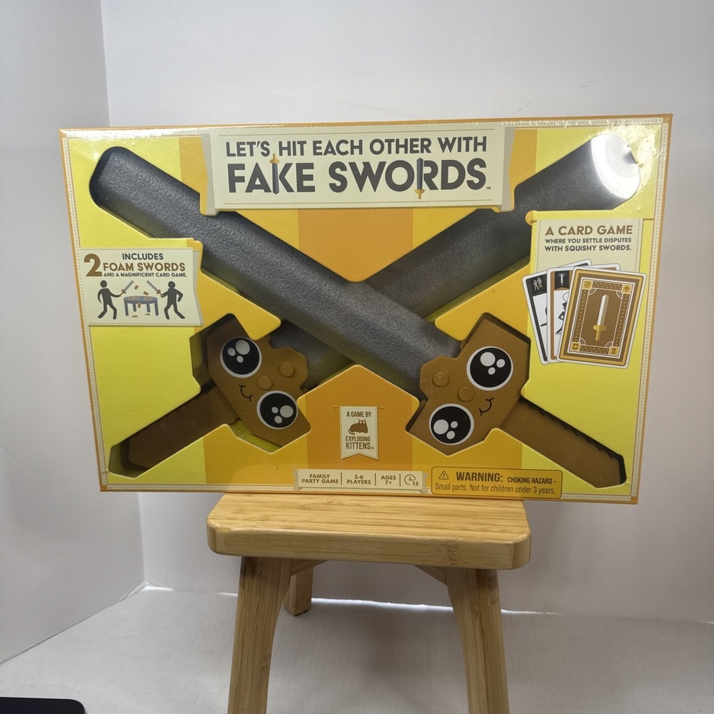 Let's Hit Each Other With‎ Fake Swords Card Game Party Sealed Exploding Kittens